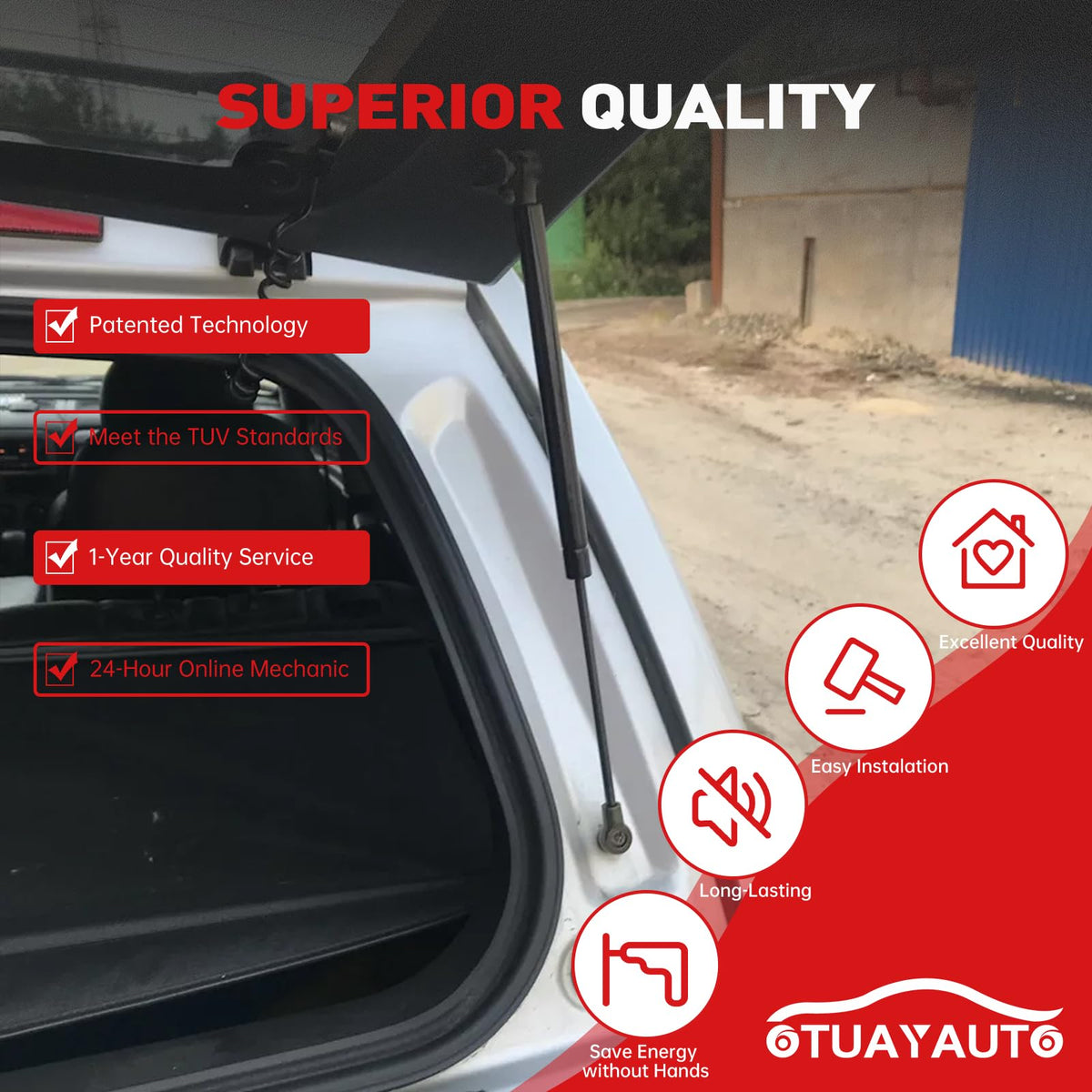 OTUAYAUTO length comparison showing extended and compressed sizes benefit
