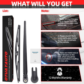 OTUAYAUTO rear wiper clearing rain on a Pilot rear window improving visibility