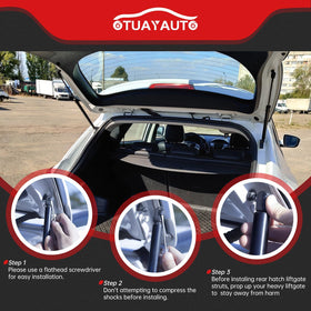 OTUAYAUTO technician installing strut in garage improving cargo access