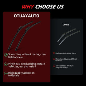 OTUAYAUTO blades on vehicle driving in rain demonstrating enhanced road visibility