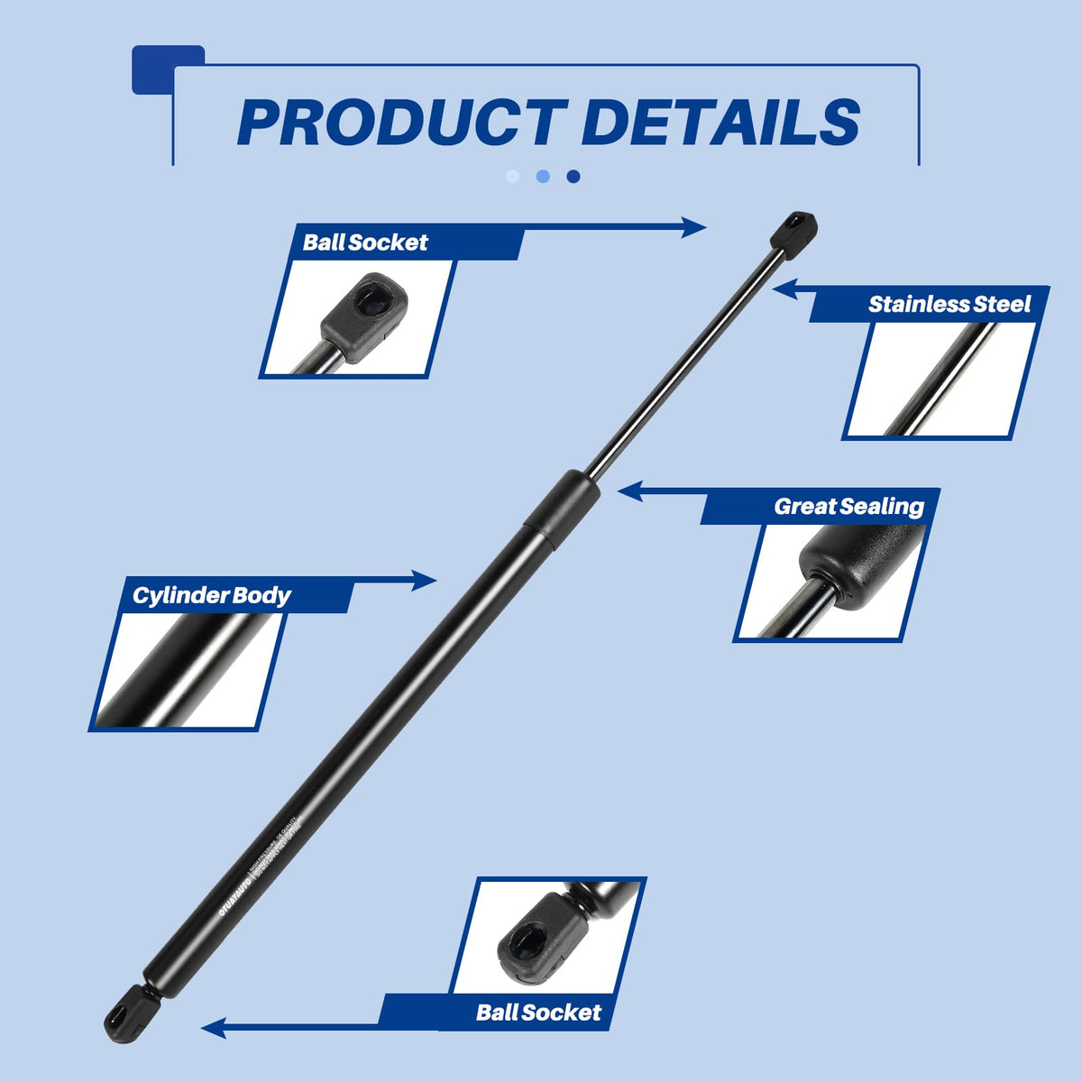 OTUAYAUTO mounting end ball-socket detail showing secure attachment and easy installation