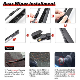 OTUAYAUTO wiper next to ruler showing 11-inch blade size for proper fit