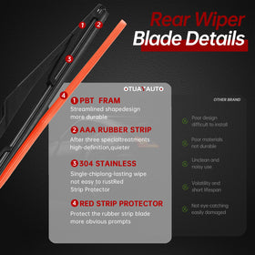 OTUAYAUTO size comparison with ruler showing 312mm blade length for correct replacement