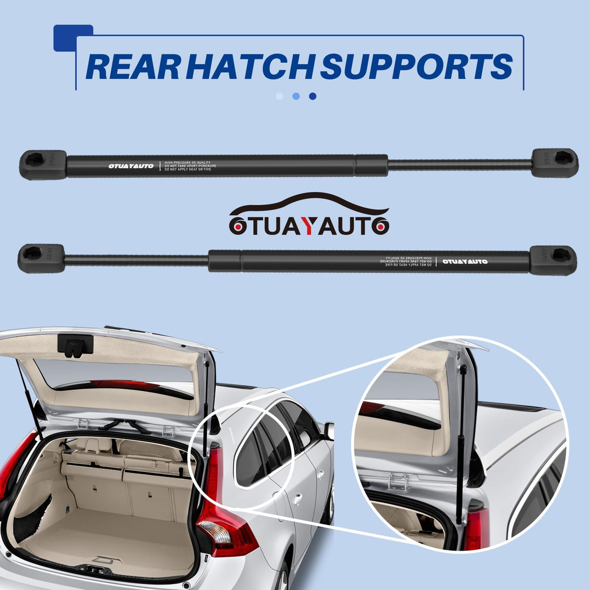 OTUAYAUTO shock next to ruler showing 26.3 inches extended for accurate fitment benefit