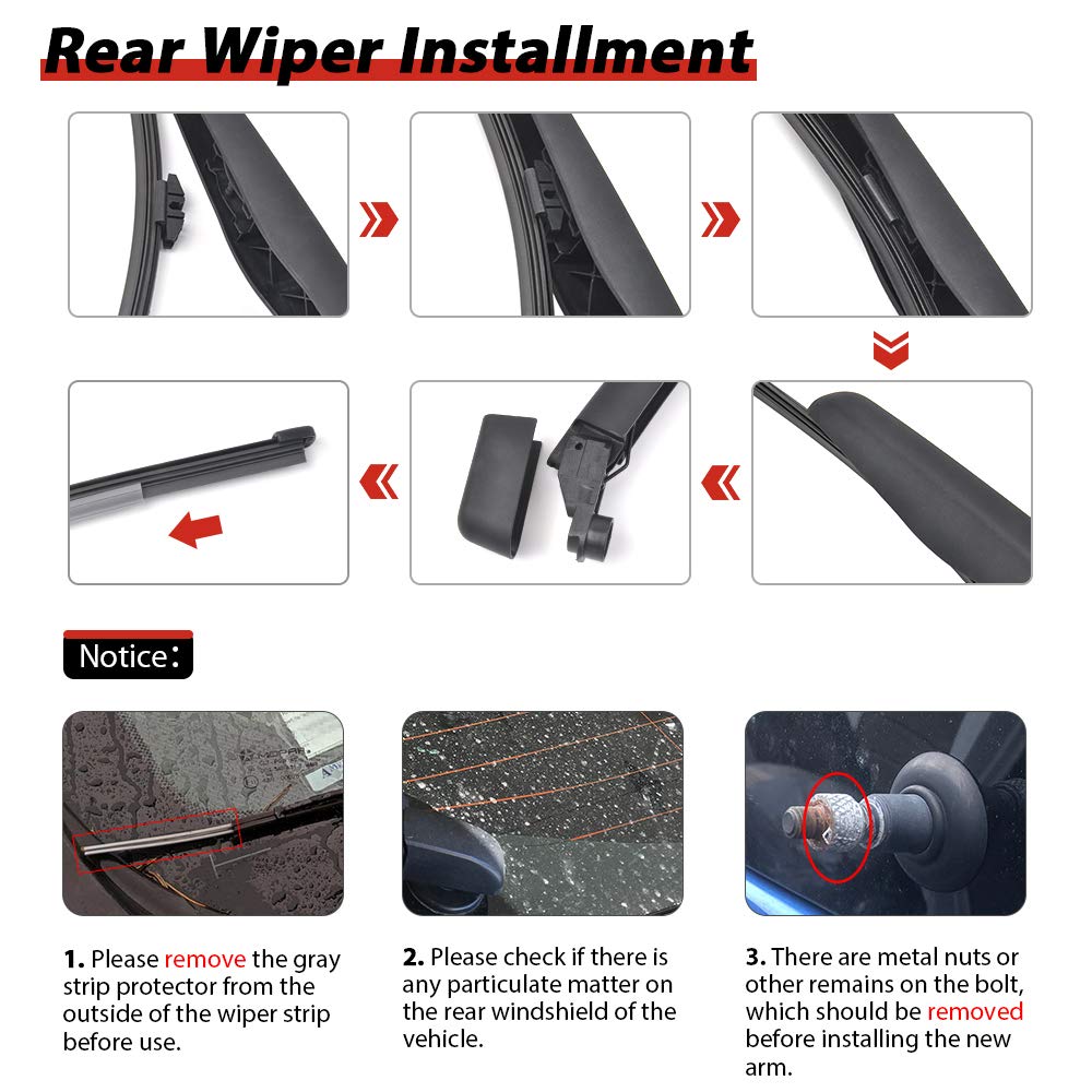 OTUAYAUTO wiper next to ruler showing 350mm blade length for accuracy