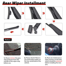 OTUAYAUTO wiper next to ruler showing 350mm blade length for accuracy