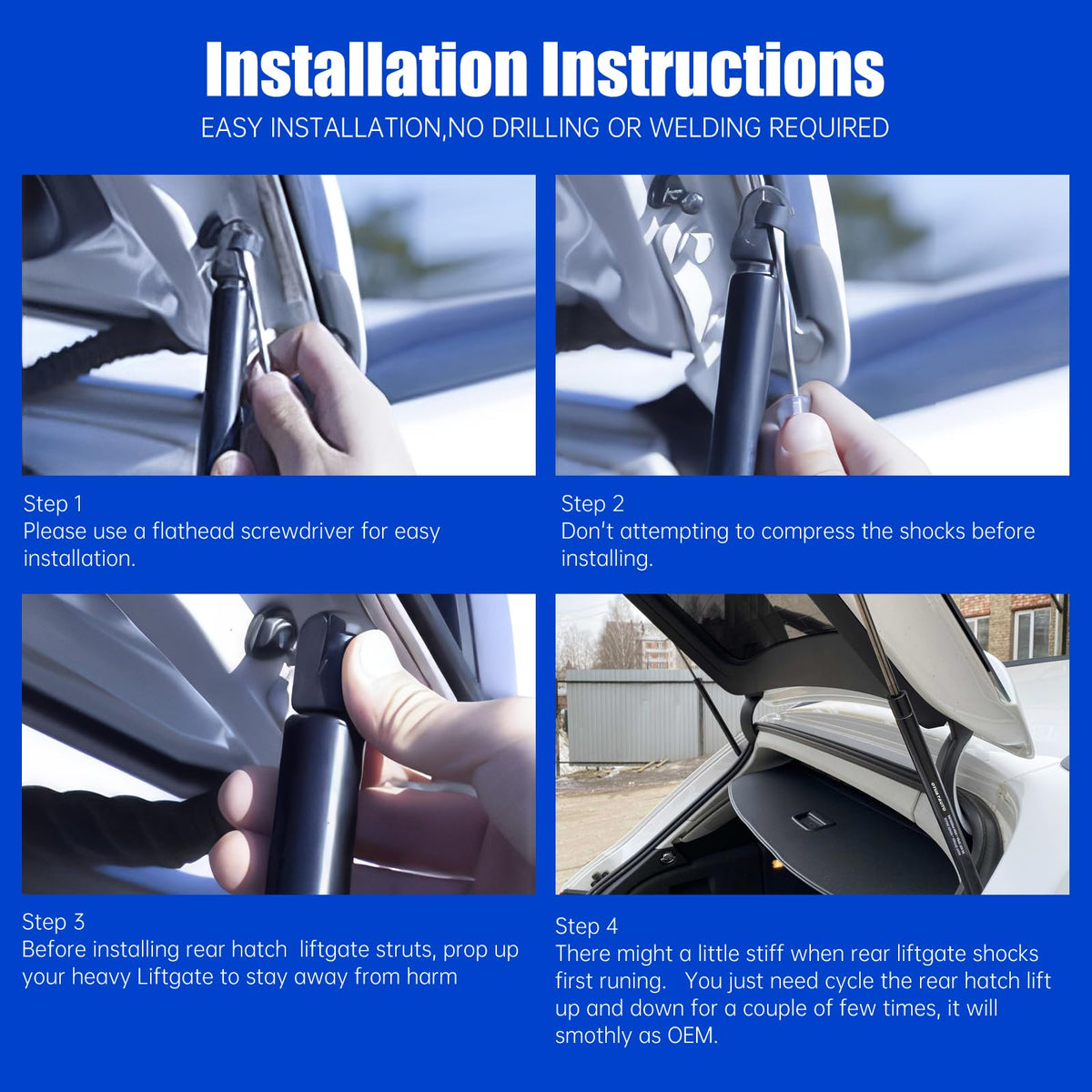 OTUAYAUTO lifestyle image of open 4Runner hatch showing reliable holding benefit