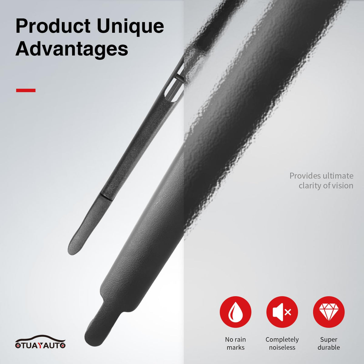 OTUAYAUTO wiper arm showing enamel finish resisting rust