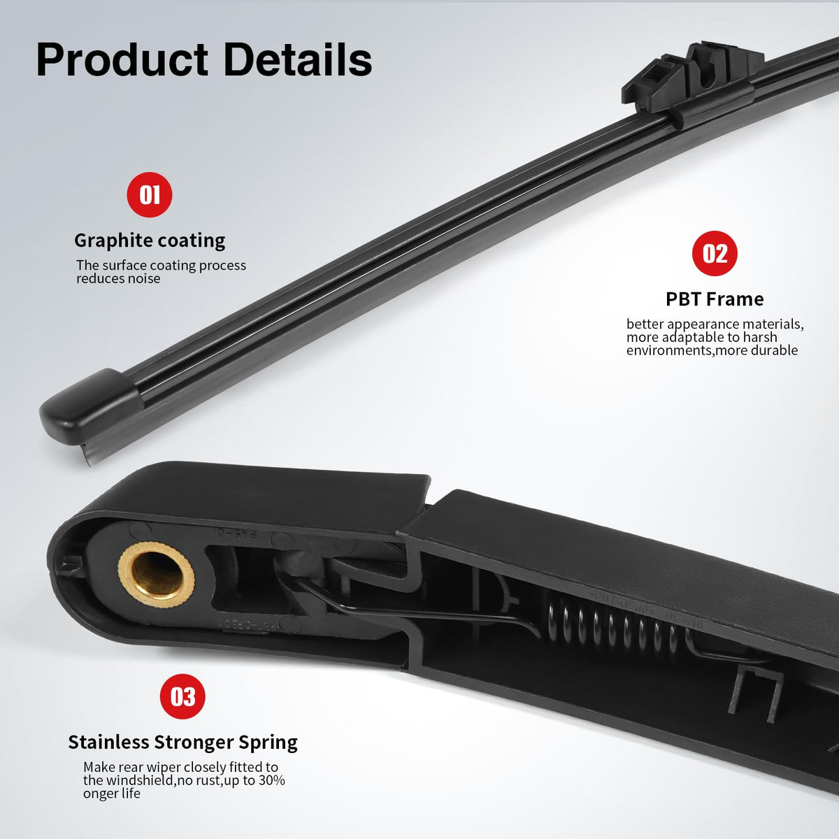OTUAYAUTO wiper installed on vehicle demonstrating improved visibility
