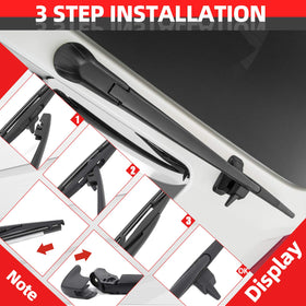 OTUAYAUTO wiper next to ruler for scale and correct OEM-length verification