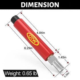 OTW with hose extension attached illustrating extended reach for hard-to-access zerks benefit