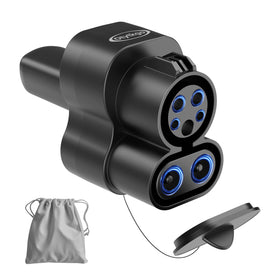 Otytkgo adapter front view showing sturdy housing and NACS plug for reliable charging