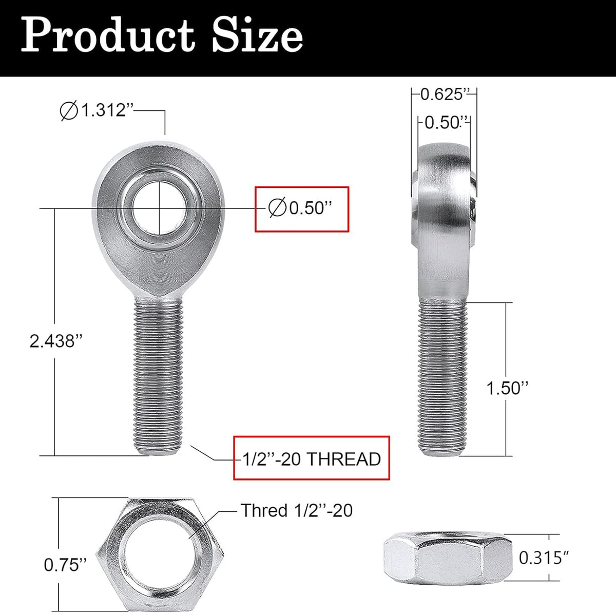 OUBULU close-up of threads and bore highlighting precise machining and durability