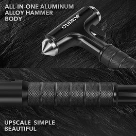 OUDEW recessed stainless steel seatbelt cutter closeup for safe quick cutting