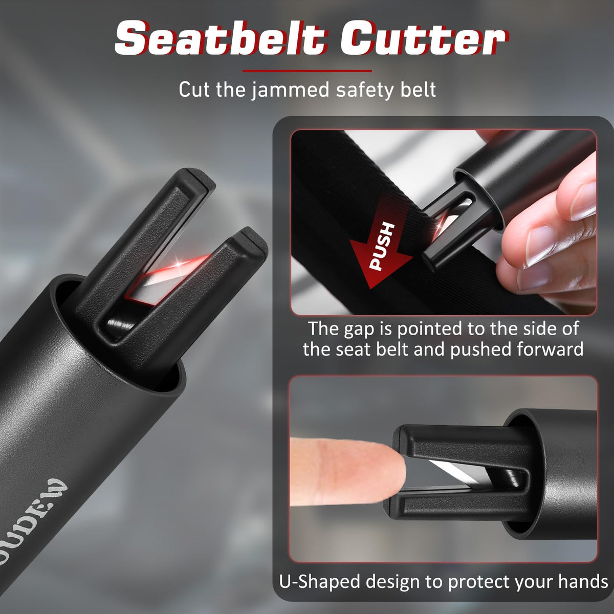 OUDEW whistle and LED flashlight combo showing signaling and illumination benefits