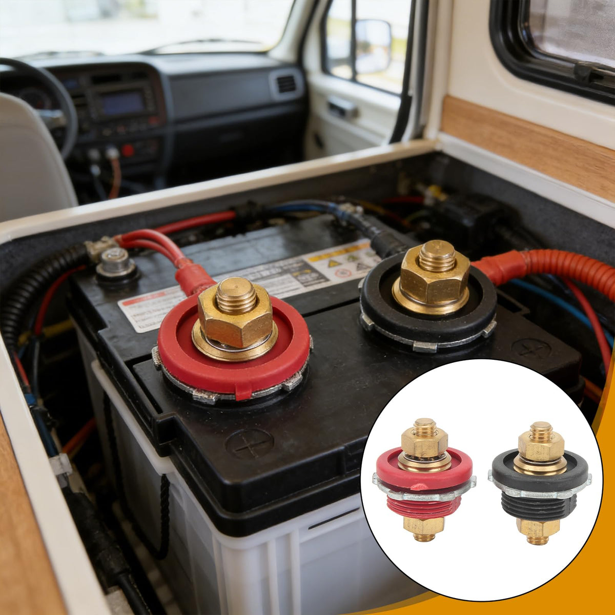 OUKENS black negative terminal grounding setup showing solid ground connection benefit