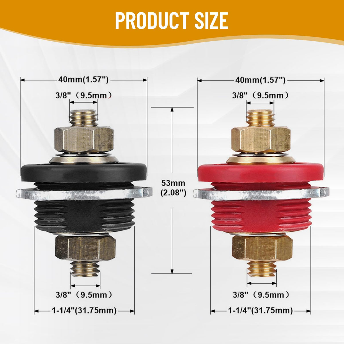 OUKENS close-up brass stud and zinc nut highlighting corrosion-resistant contact