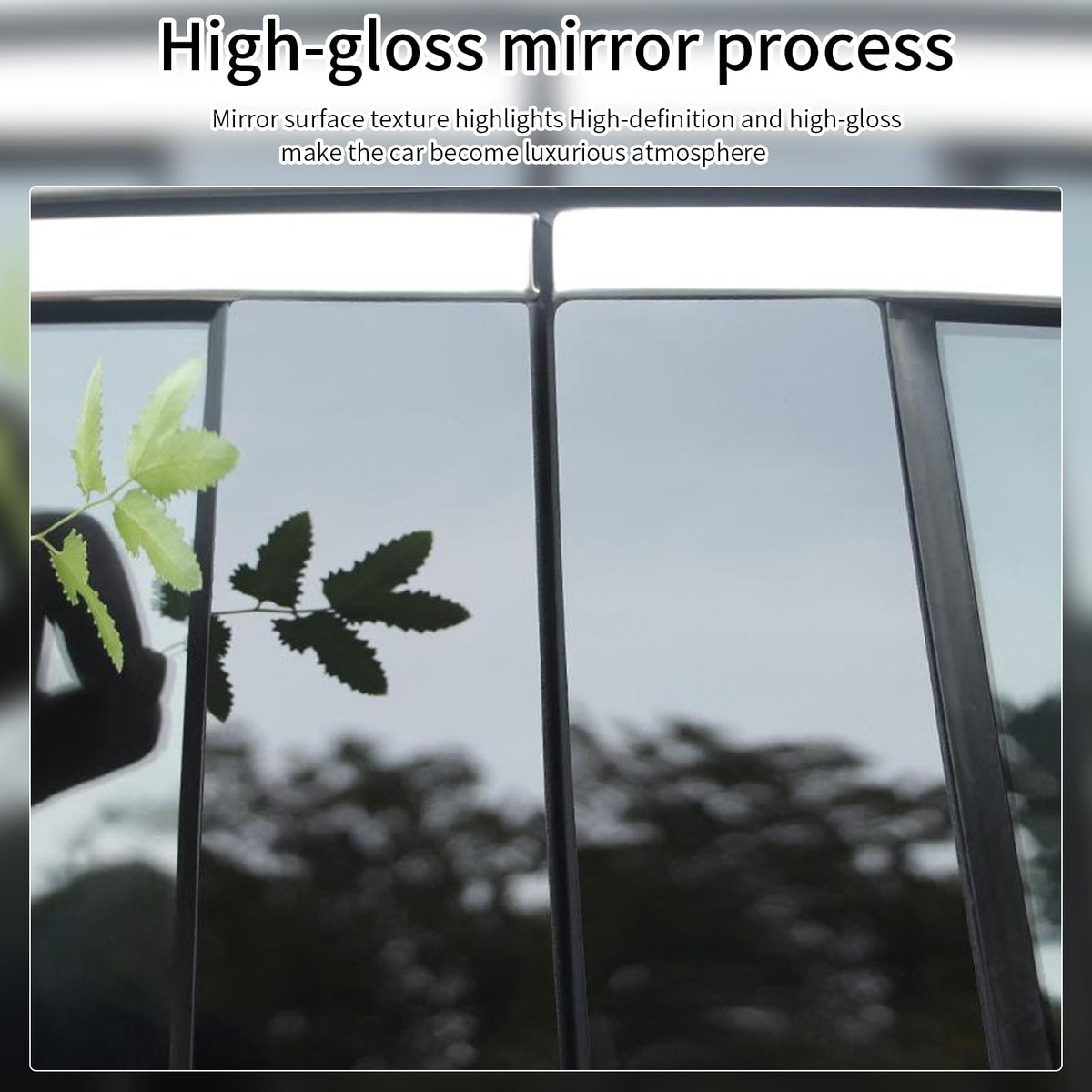 OUKENS close-up of glossy black finish highlighting mirror-like shine