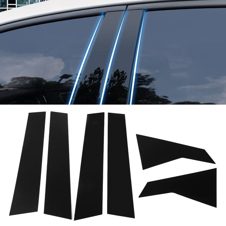 OUKENS front view installed on Civic showing sleek windowline and protection