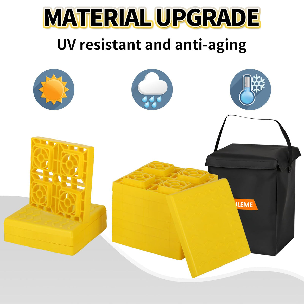 OULEME packed carry bag with blocks inside showing compact storage and portability benefit
