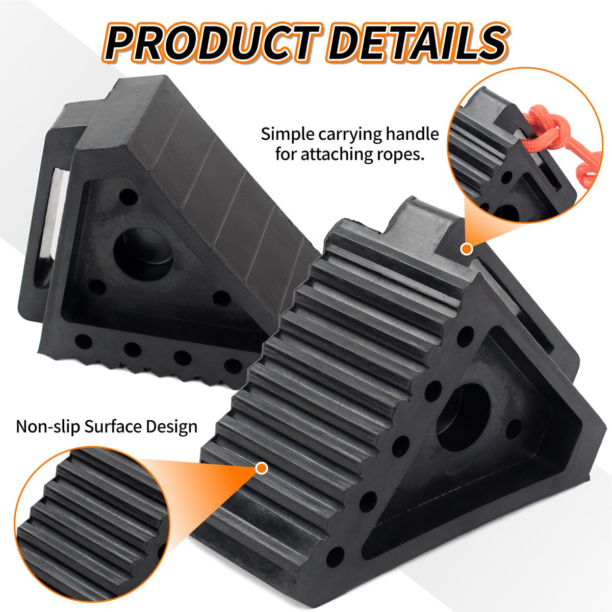 OULEME molded carry handle detail demonstrating easy transport and placement