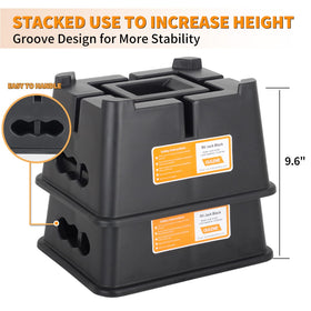 OULEME double-stacked blocks height comparison for added lift benefit