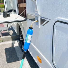 OULEME filter in campsite setting providing better-tasting water for cooking and drinks benefit