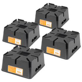 OULEME front view of four-pack blocks showing stable base and compact storage