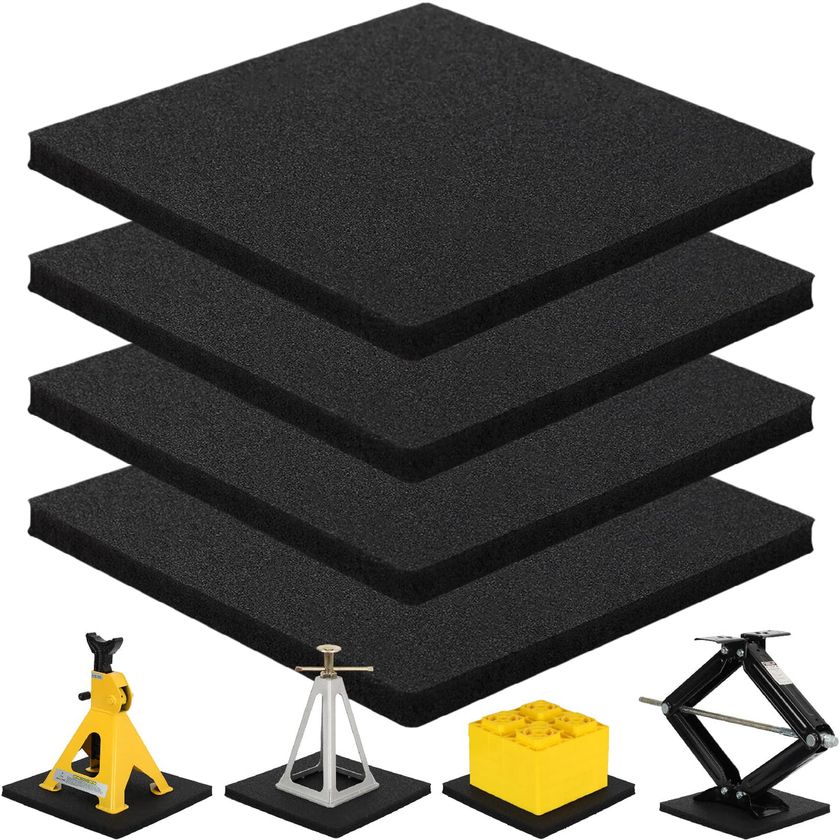 OULEME front view of 4-pack pads showing durable protective benefit