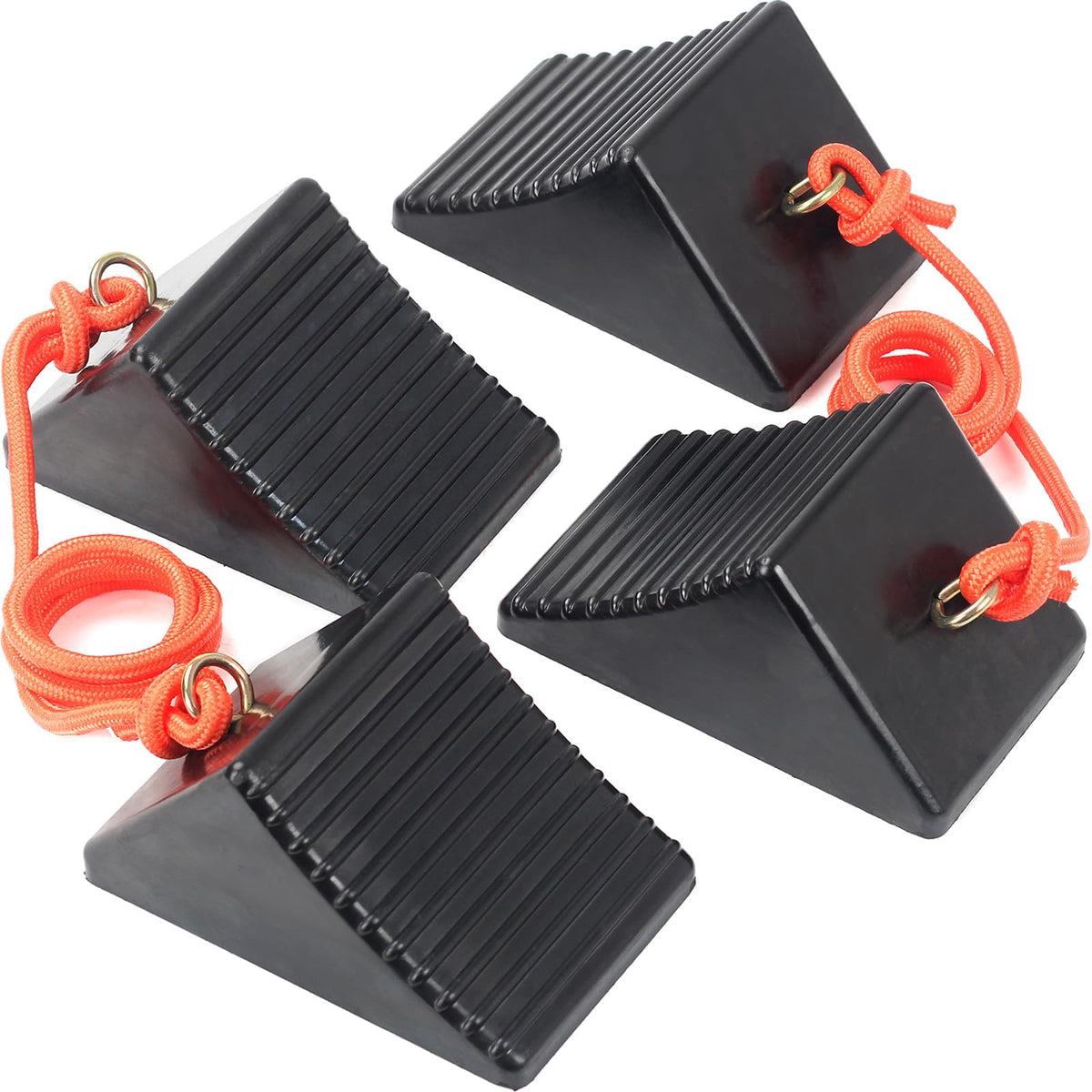 OULEME chock front view showing shape and pack benefit of durability