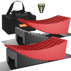 OULEME front packaging showing full leveling kit and compact carry bag benefits