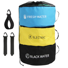 OULEME three-pack front view showing color-coded storage and easy packing benefit
