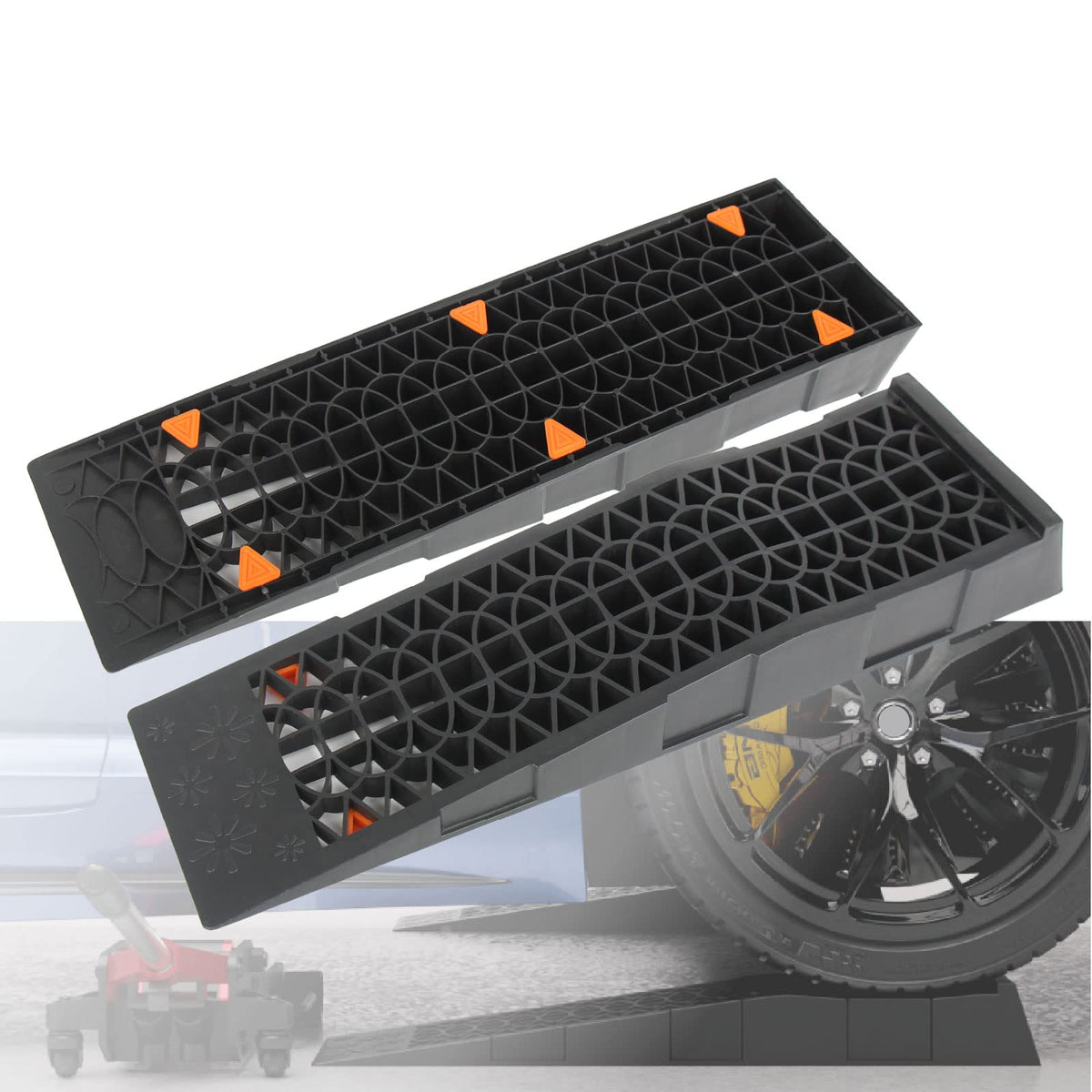 OULEME front view of ramp pair showing profile and build quality, improves access