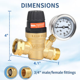 OULEME regulator in campsite setting ensuring safe water pressure for camper use