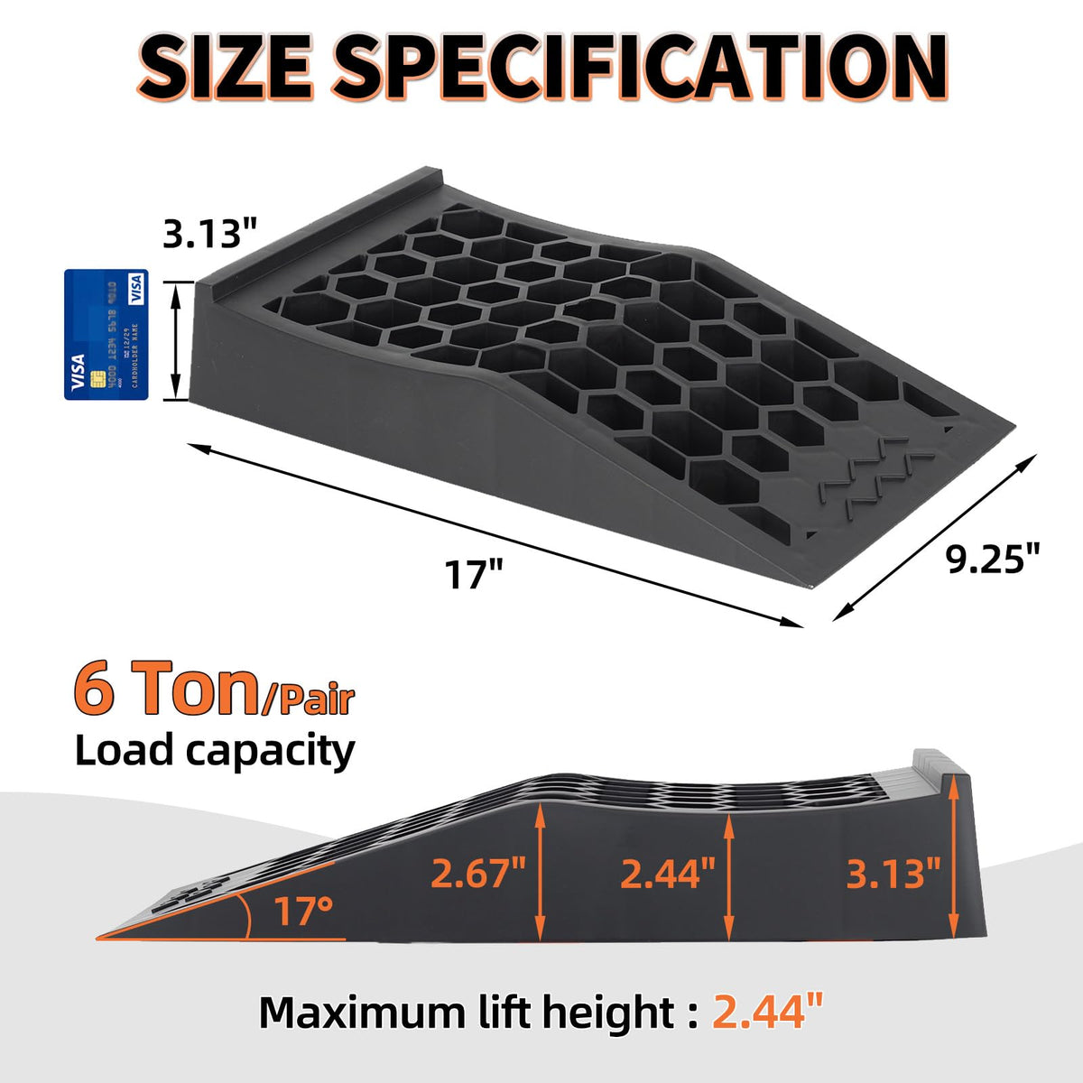 OULEME close-up of textured top for improved tire grip and safety