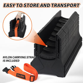 OULEME rubber cords and strap detail showing added stability and secured sections