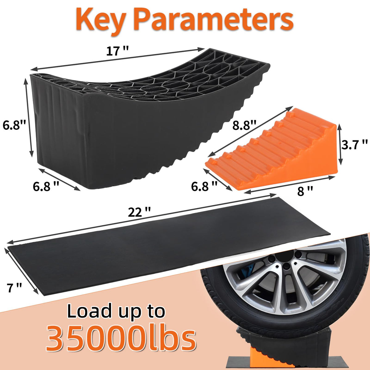 OULEME detail of thick rubber non-slip pad adding traction and surface protection