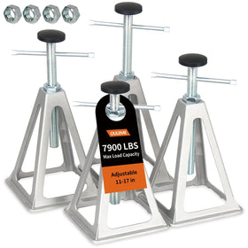 OULEME front view of four stabilizer jacks showing sturdy aluminum construction and stability benefit