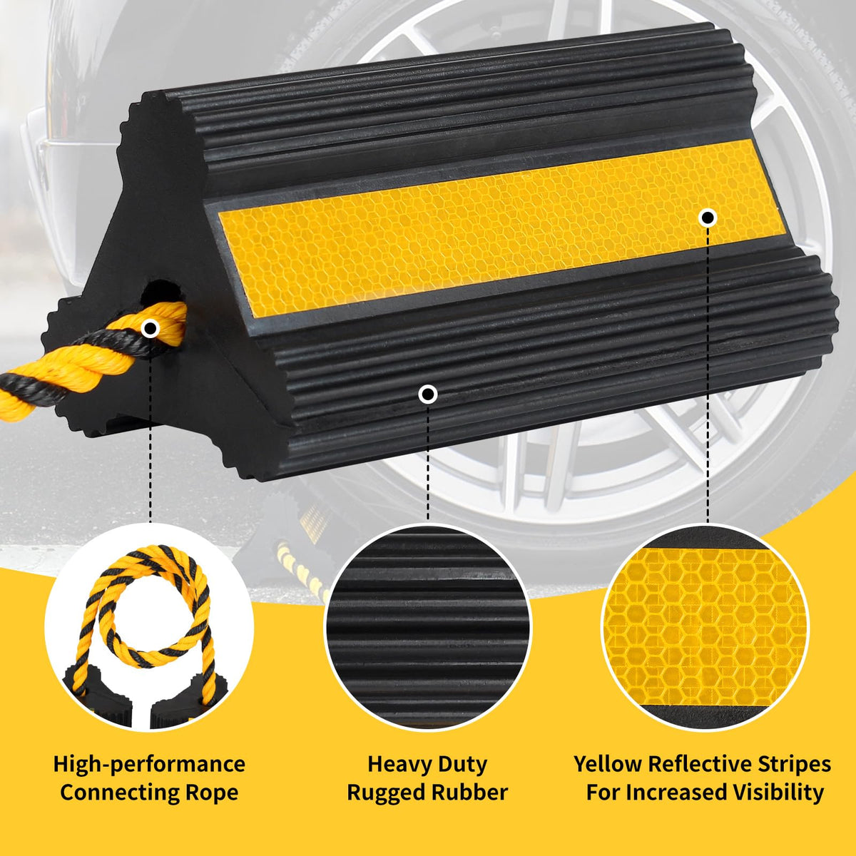 OULEME side view showing triangular shape for secure tire contact