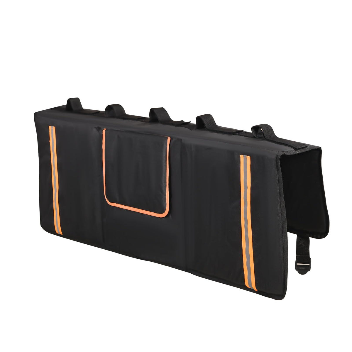 Oulisen front view of tailgate pad showing full coverage and protection benefits