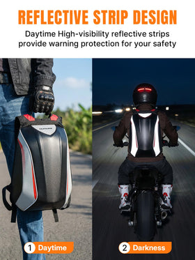 Oumurs backpack with hidden rain cover pulled out demonstrating weather resistance