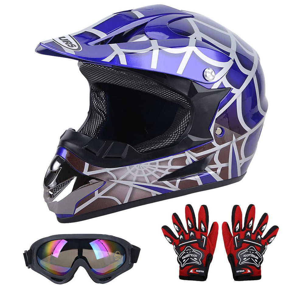 Oumurs front full face helmet showing DOT badge and secure fit