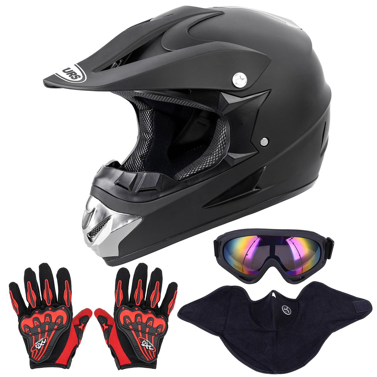 Oumurs front helmet profile showing full-face protection and DOT compliance benefit