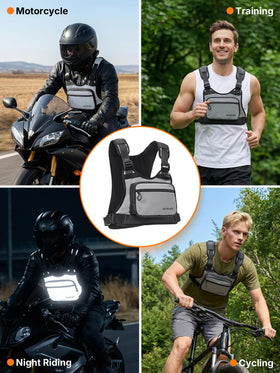 Oumurs front pocket with phone and tools organizing essentials efficiently
