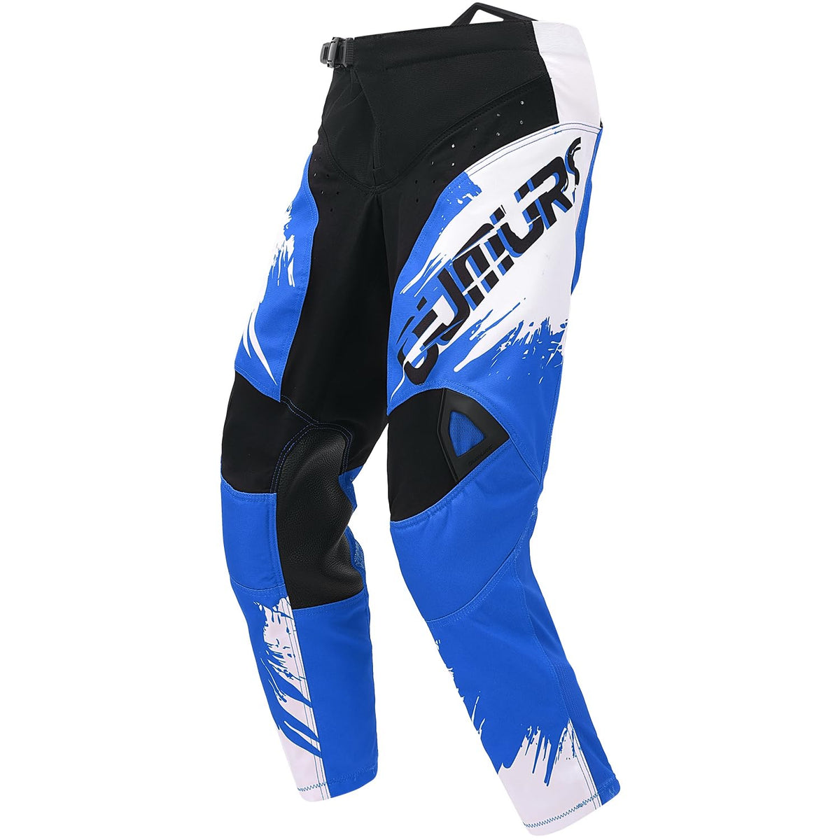 Oumurs front view blue pants showing full motocross fit and protection