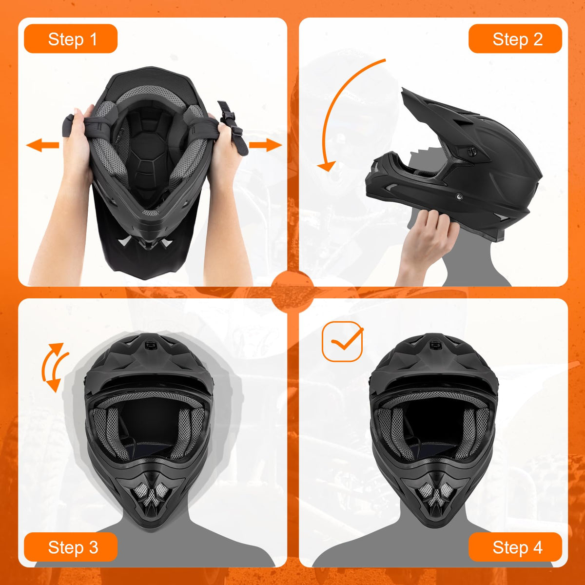 Oumurs gloves palm grip detail for secure control and abrasion safety