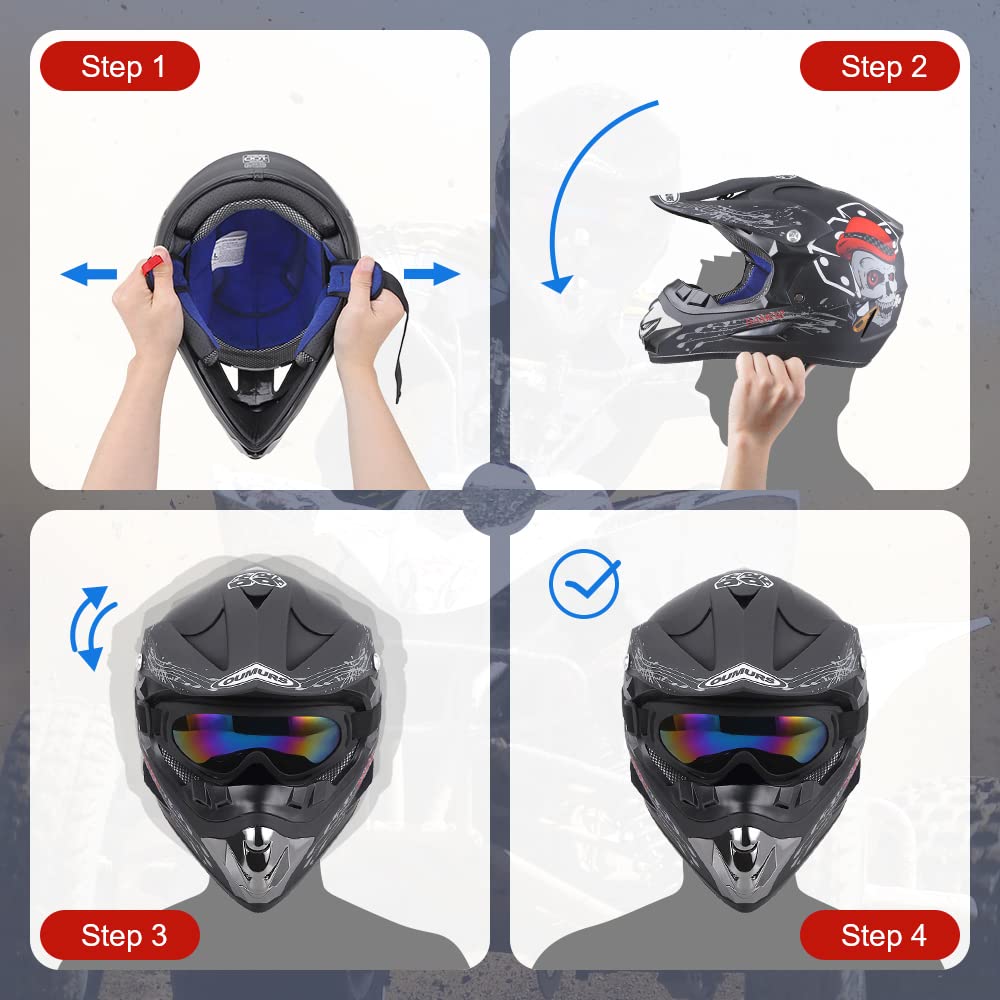 Oumurs goggles and mask set improving visibility and dust protection