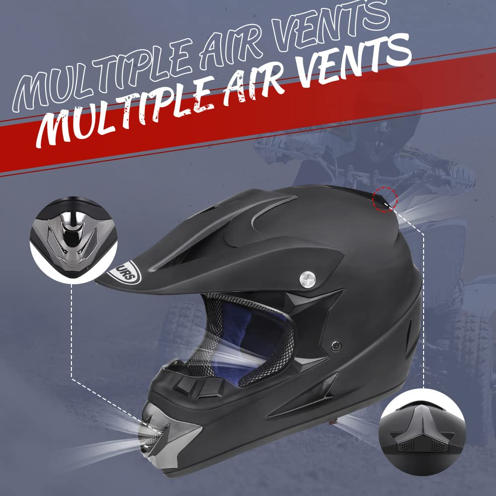 Oumurs goggles mask and gloves kit showing ready‑to‑ride convenience