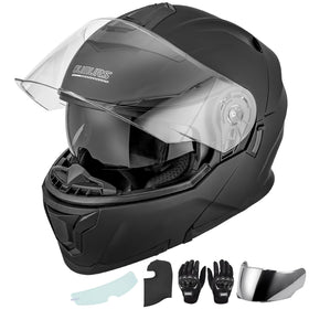 Oumurs helmet front matte black showing sleek profile and solid protection