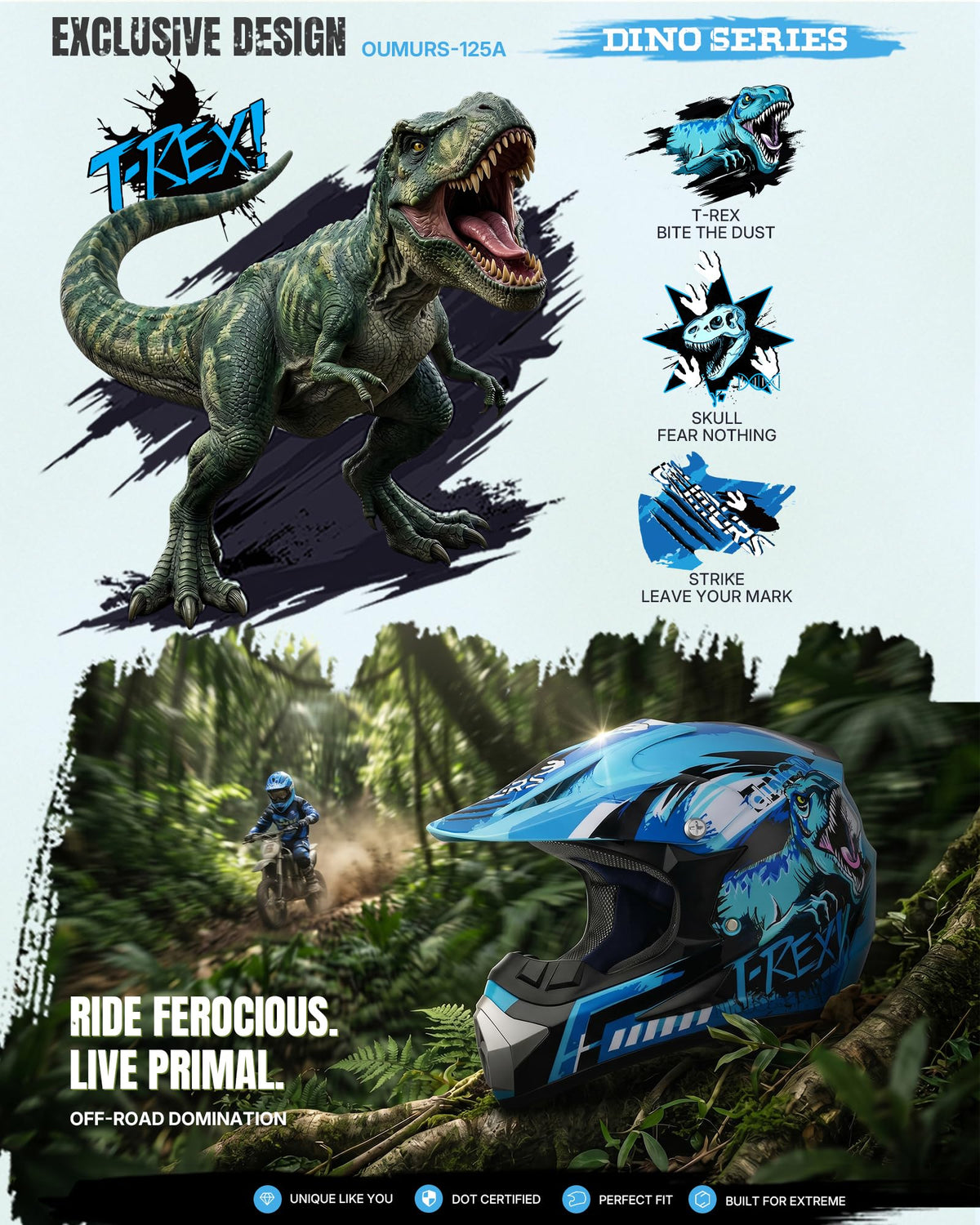 Oumurs helmet side profile highlighting lightweight shell and ventilation benefit